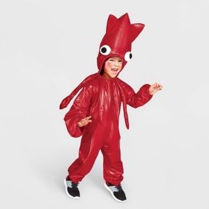 Toddler Red Squid Costume. 2-3t